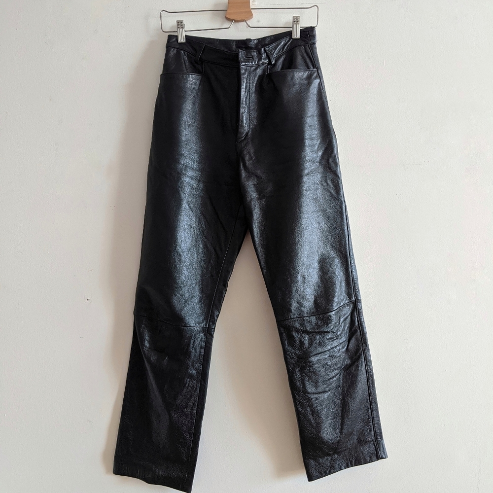 VINTAGE BLACK LEATHER PANTS